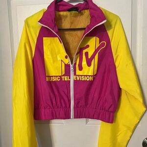 MTV Vibrant Pink and Yellow Jacket